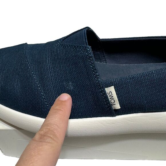 Toms Alpargata Mallow Navy Blue Slip-On Comfort Cushioned Sneaker Women's Sz 8.5 - Picture 10 of 11